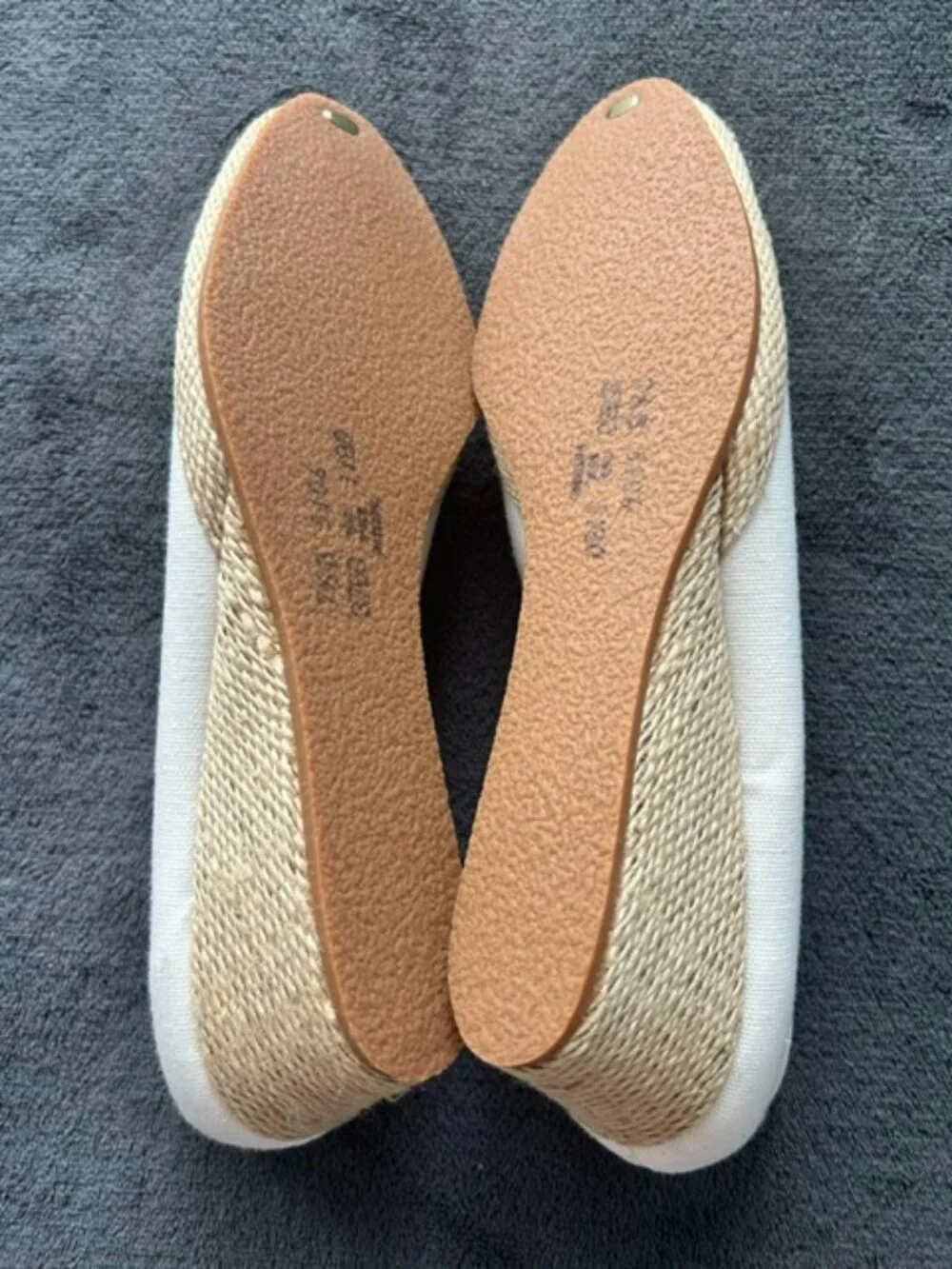 L.L.Bean Women's Ivory Espadrille Wedges, Size 7.5M